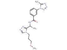 N-{1-[4-(3-methoxypropyl)-4H-1,2,4-triazol-3-yl]ethyl}-3-(5-methyl-1H-tetrazol-1-yl)benzamide