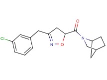 2-{[3-(3-chlorobenzyl)-4,5-dihydro-5-isoxazolyl]carbonyl}-2-azabicyclo[2.2.1]heptane