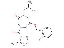 6-[(2-fluorobenzyl)oxy]-1-isobutyl-4-[(4-methyl-1,2,5-oxadiazol-3-yl)carbonyl]-1,4-diazepan-2-one