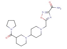 5-{[3-(pyrrolidin-1-ylcarbonyl)-1,4'-bipiperidin-1'-yl]methyl}-1,2,4-oxadiazole-3-carboxamide