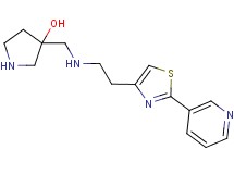 3-[({2-[2-(3-pyridinyl)-1,3-thiazol-4-yl]ethyl}amino)methyl]-3-pyrrolidinol dihydrochloride