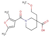 1-(2,5-dimethyl-3-furoyl)-3-(2-methoxyethyl)-3-piperidinecarboxylic acid