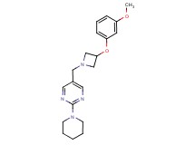 5-{[3-(3-methoxyphenoxy)-1-azetidinyl]methyl}-2-(1-piperidinyl)pyrimidine