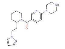 1-[5-({2-[2-(1H-pyrazol-1-yl)ethyl]piperidin-1-yl}carbonyl)pyridin-2-yl]piperazine