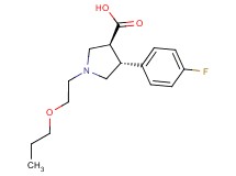 (3S*,4R*)-4-(4-fluorophenyl)-1-(2-propoxyethyl)pyrrolidine-3-carboxylic acid