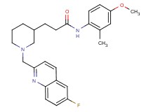 3-{1-[(6-fluoro-2-quinolinyl)methyl]-3-piperidinyl}-N-(4-methoxy-2-methylphenyl)propanamide