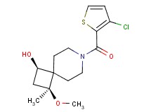 (1R*,3S*)-7-[(3-chloro-2-thienyl)carbonyl]-3-methoxy-3-methyl-7-azaspiro[3.5]nonan-1-ol