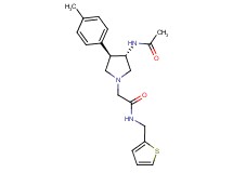 2-[(3S*,4R*)-3-(acetylamino)-4-(4-methylphenyl)pyrrolidin-1-yl]-N-(2-thienylmethyl)acetamide