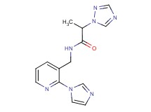 N-{[2-(1H-imidazol-1-yl)pyridin-3-yl]methyl}-2-(1H-1,2,4-triazol-1-yl)propanamide