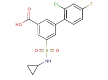 2'-chloro-5-[(cyclopropylamino)sulfonyl]-4'-fluorobiphenyl-3-carboxylic acid
