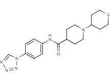 1-(tetrahydro-2H-thiopyran-4-yl)-N-[4-(1H-tetrazol-1-yl)phenyl]piperidine-4-carboxamide