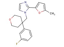 1-{[4-(3-fluorophenyl)tetrahydro-2H-pyran-4-yl]methyl}-2-(5-methyl-2-furyl)-1H-imidazole