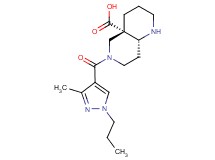 (4aS*,8aR*)-6-[(3-methyl-1-propyl-1H-pyrazol-4-yl)carbonyl]octahydro-1,6-naphthyridine-4a(2H)-carboxylic acid