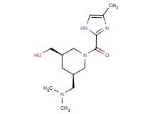 {(3R*,5R*)-5-[(dimethylamino)methyl]-1-[(4-methyl-1H-imidazol-2-yl)carbonyl]piperidin-3-yl}methanol