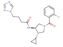 N-[(3R*,4S*)-4-cyclopropyl-1-(2-fluorobenzoyl)pyrrolidin-3-yl]-4-(1H-1,2,4-triazol-1-yl)butanamide