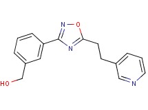 (3-{5-[2-(3-pyridinyl)ethyl]-1,2,4-oxadiazol-3-yl}phenyl)methanol trifluoroacetate (salt)