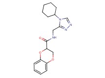 N-[(4-cyclohexyl-4H-1,2,4-triazol-3-yl)methyl]-2,3-dihydro-1,4-benzodioxine-2-carboxamide