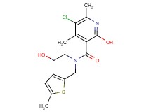 5-chloro-2-hydroxy-N-(2-hydroxyethyl)-4,6-dimethyl-N-[(5-methyl-2-thienyl)methyl]nicotinamide