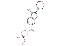 3-(hydroxymethyl)-1-{[1-methyl-2-(4-morpholinyl)-1H-benzimidazol-5-yl]carbonyl}-3-pyrrolidinol