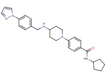 N-cyclopentyl-4-(4-{[4-(1H-pyrazol-1-yl)benzyl]amino}-1-piperidinyl)benzamide