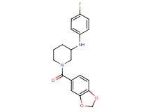 1-(1,3-benzodioxol-5-ylcarbonyl)-N-(4-fluorophenyl)-3-piperidinamine