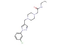 2-(4-{[1-(3-chlorophenyl)-1H-pyrazol-4-yl]methyl}-1-piperazinyl)-N-ethylacetamide