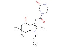2,6,6-trimethyl-3-[2-oxo-2-(3-oxo-1-piperazinyl)ethyl]-1-propyl-1,5,6,7-tetrahydro-4H-indol-4-one