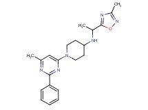 N-[1-(3-methyl-1,2,4-oxadiazol-5-yl)ethyl]-1-(6-methyl-2-phenylpyrimidin-4-yl)piperidin-4-amine