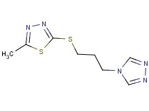 2-methyl-5-{[3-(4H-1,2,4-triazol-4-yl)propyl]thio}-1,3,4-thiadiazole