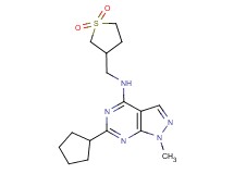 6-cyclopentyl-N-[(1,1-dioxidotetrahydro-3-thienyl)methyl]-1-methyl-1H-pyrazolo[3,4-d]pyrimidin-4-amine