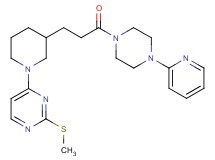 2-(methylthio)-4-(3-{3-oxo-3-[4-(2-pyridinyl)-1-piperazinyl]propyl}-1-piperidinyl)pyrimidine