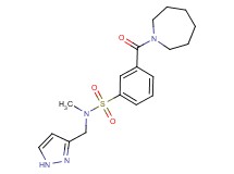 3-(azepan-1-ylcarbonyl)-N-methyl-N-(1H-pyrazol-3-ylmethyl)benzenesulfonamide