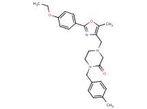 4-{[2-(4-ethoxyphenyl)-5-methyl-1,3-oxazol-4-yl]methyl}-1-(4-methylbenzyl)-2-piperazinone