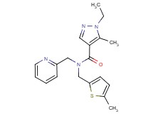 1-ethyl-5-methyl-N-[(5-methyl-2-thienyl)methyl]-N-(pyridin-2-ylmethyl)-1H-pyrazole-4-carboxamide