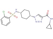 1-(cis-4-{[(2-chlorophenyl)sulfonyl]amino}cyclohexyl)-N-cyclopropyl-1H-1,2,3-triazole-4-carboxamide