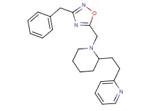 2-(2-{1-[(3-benzyl-1,2,4-oxadiazol-5-yl)methyl]-2-piperidinyl}ethyl)pyridine