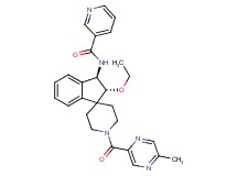 N-{(2R*,3R*)-2-ethoxy-1'-[(5-methyl-2-pyrazinyl)carbonyl]-2,3-dihydrospiro[indene-1,4'-piperidin]-3-yl}nicotinamide