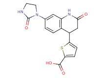 5-[2-oxo-7-(2-oxoimidazolidin-1-yl)-1,2,3,4-tetrahydroquinolin-4-yl]thiophene-2-carboxylic acid
