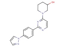1-{2-[4-(1H-pyrazol-1-yl)phenyl]pyrimidin-4-yl}piperidin-3-ol