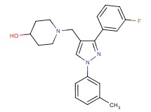 1-{[3-(3-fluorophenyl)-1-(3-methylphenyl)-1H-pyrazol-4-yl]methyl}-4-piperidinol