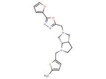 (3aS,6aS)-5-{[5-(2-furyl)-1,3,4-oxadiazol-2-yl]methyl}-1-[(5-methyl-2-thienyl)methyl]octahydropyrrolo[3,4-b]pyrrole