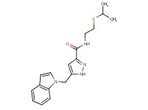 5-(1H-indol-1-ylmethyl)-N-[2-(isopropylthio)ethyl]-1H-pyrazole-3-carboxamide