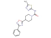 N-(5-methyl-1,3,4-thiadiazol-2-yl)-4-(3-phenyl-1,2,4-oxadiazol-5-yl)piperidine-1-carboxamide