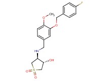 (3S*,4S*)-4-({3-[(4-fluorobenzyl)oxy]-4-methoxybenzyl}amino)tetrahydro-3-thiopheneol 1,1-dioxide