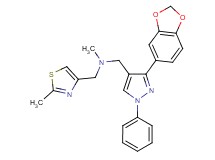 1-[3-(1,3-benzodioxol-5-yl)-1-phenyl-1H-pyrazol-4-yl]-N-methyl-N-[(2-methyl-1,3-thiazol-4-yl)methyl]methanamine