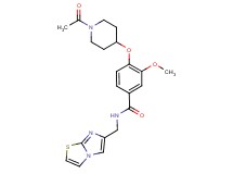 4-[(1-acetyl-4-piperidinyl)oxy]-N-(imidazo[2,1-b][1,3]thiazol-6-ylmethyl)-3-methoxybenzamide