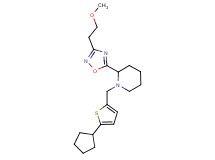 1-[(5-cyclopentyl-2-thienyl)methyl]-2-[3-(2-methoxyethyl)-1,2,4-oxadiazol-5-yl]piperidine