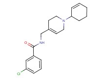 3-chloro-N-[(1-cyclohex-2-en-1-yl-1,2,3,6-tetrahydropyridin-4-yl)methyl]benzamide