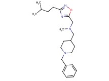1-(1-benzyl-4-piperidinyl)-N-methyl-N-{[3-(3-methylbutyl)-1,2,4-oxadiazol-5-yl]methyl}methanamine