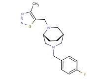 (1S*,5R*)-3-(4-fluorobenzyl)-6-[(4-methyl-1,2,3-thiadiazol-5-yl)methyl]-3,6-diazabicyclo[3.2.2]nonane